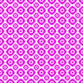 Magenta on white two different sized squares with circles seamless repeat pattern background Royalty Free Stock Photo