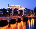 Magere Brug, Amsterdam. Royalty Free Stock Photo