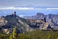 Magestic view of Roque Nublo and Teide peak