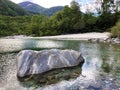 The Maggia river in the Maggia Valley or Valle Maggia Fluss Maggia im Maggiatal