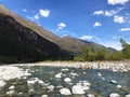 The Maggia river in the Maggia Valley or Valle Maggia or Maggiatal Fluss Maggia im Maggiatal