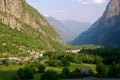 Maggia valley seen from Cevio Royalty Free Stock Photo