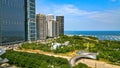 Maggie Daley Park in Chicago from above - aerial photography - CHICAGO, ILLINOIS - JUNE 06, 2023 Royalty Free Stock Photo