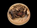 Maggot on a black background Royalty Free Stock Photo