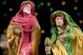 The Magi Caspar and Melchior. Nativity scene. Christmas traditions.