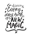 Magic quotes set for your design. Hand lettering illustrations