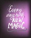 Magic quotes set for your design. Hand lettering illustrations