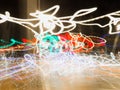 Magic abstract light trails in random motion - abstract background image Royalty Free Stock Photo