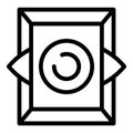 Magic alchemy icon, outline style