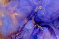 Magic Alcohol ink Abstract background. Modern art. Abstract artwork. Trendy blue, pink and gold wallpaper
