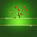 Magic apple tree card Royalty Free Stock Photo