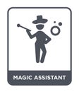 magic assistant icon in trendy design style. magic assistant icon isolated on white background. magic assistant vector icon simple