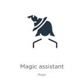 Magic assistant icon vector. Trendy flat magic assistant icon from magic collection isolated on white background. Vector