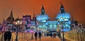 Atmosphere of Christmas, traditional old Russian style in Izmailovo park in Moscow