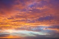Magic Background of Real Sundown Sky Royalty Free Stock Photo