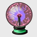 Magic ball with lightning inside. Artifact wizard