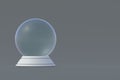 Magic ball. Predicting the future. Astrological forecast. Black, white magic. Empty glass sphere for predictions on gray backgroun Royalty Free Stock Photo