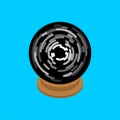 Magic ball of predictions isolated. Clairvoyant Accessory Royalty Free Stock Photo