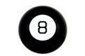 Magic 8 ball of predictions isolated Royalty Free Stock Photo