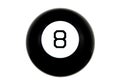 Magic 8 ball of predictions isolated