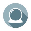 magic ballicon in Flat long shadow. One of web collection icon can be used for UI/UX Royalty Free Stock Photo