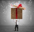 Magic big present Royalty Free Stock Photo