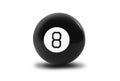 Magic billiard ball number eight Royalty Free Stock Photo