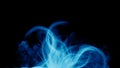 Magic blue fire on isolated background. Perfect explosion effect for decoration and covering on black background. Concept burn Royalty Free Stock Photo