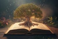 Magic book tree knowledge. Generate Ai