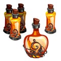 Magic bottle with antidote, manna or potion