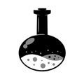 Magic bottle. Esoteric alchemy and glass elixir poison. Mystery chemistry drink. Fantasy cartoon magical mystic mixture