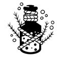 Magic bottle. Esoteric alchemy poison