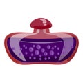 Magic bottle icon cartoon vector. Poison flask