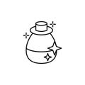 Magic bottle with stars outline icon. Signs and symbols can be used for web, logo, mobile app, UI, UX Royalty Free Stock Photo