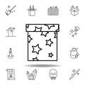 magic box outline icon. elements of magic illustration line icon. signs, symbols can be used for web, logo, mobile app, UI, UX Royalty Free Stock Photo