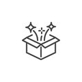 Magic box outline icon Royalty Free Stock Photo