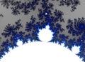 Magic bright blue fractals for decoration