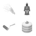 Magic, building and other monochrome icon in cartoon style.sports, cooking icons in set collection.