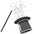 Magic bunny vector