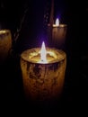 Magic candle light on chains Royalty Free Stock Photo
