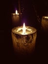 Magic candle light on chains Royalty Free Stock Photo