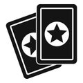 Magic cards icon, simple style