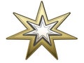 Magic Celtic gold golden silver elven septagram septogram star