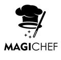 Magic chef logo design vector Royalty Free Stock Photo