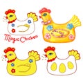 Magic chicken set Royalty Free Stock Photo