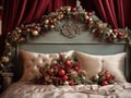 Magic Christmas Bedboard wonderfull decorated, smash cake, tematic Christmas, composit only