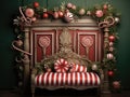 Magic Christmas Bedboard wonderfull decorated, smash cake, tematic Christmas, composit only