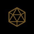 Magic Chrystall Pentacle. Arcane Magic Symbol. Crux Sign. Royalty Free Stock Photo