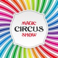 Magic circus show poster, background