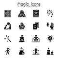 Magic & clairvoyance icon set vector illustration graphic design